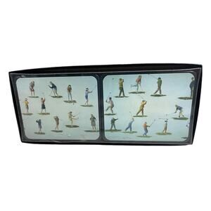 NIB Lady Clare Harlequin Collection London England Golf Coaster Set Hand Crafted